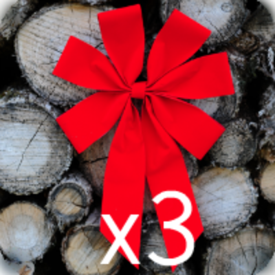 Three Contemporary Red Velvet Bows